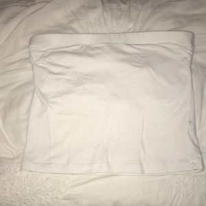 White cropped tube top
